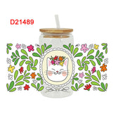 UV DTF Cup Wraps – 7 Sheets for 16oz Glass Cups, Decals & Craft Supplies (Cat)